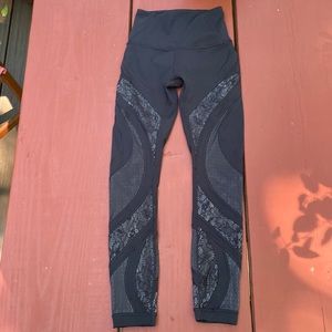 Lululemon Wunder Under Hr Luxtreme Leggings Black Lace